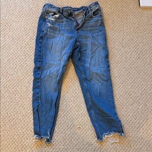 American Eagle Blue Distressed Women Jeans, Size 12